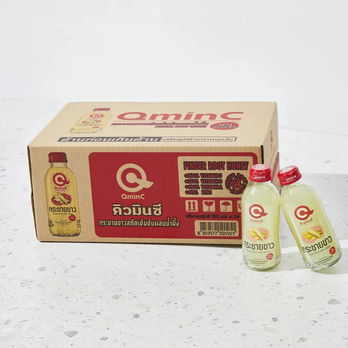 QminC - Fingerroot with Honey Juice (150 ml × 24) |  عصير جذر الإصبع مع العسل (150مل × 24)