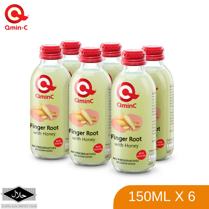 QminC - Fingerroot with Honey Juice (150 ml × 6) |  عصير جذر الإصبع مع العسل (150مل × 6)