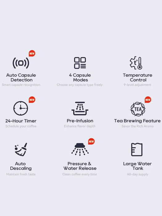 HiBREW H6 Multi-Capsule Coffee Maker 1.5L 1450W