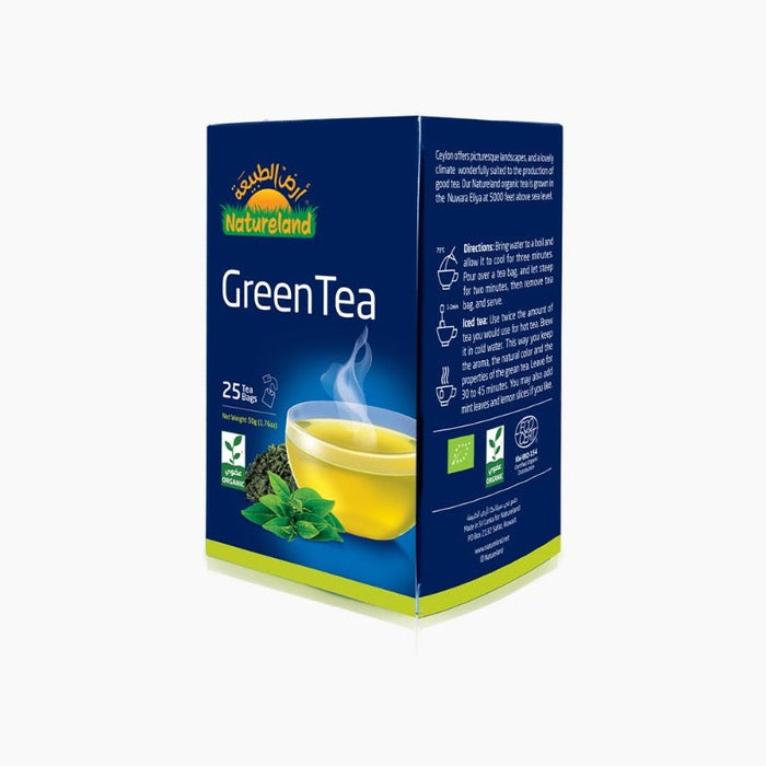 Nature land - Green Tea 50g | أرض الطبيعة - شاي أخضر 50جم عضوى