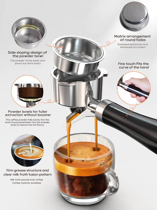 HiBREW Semi-Automatic Espresso Machine – 20 Bar – H10B – Silver