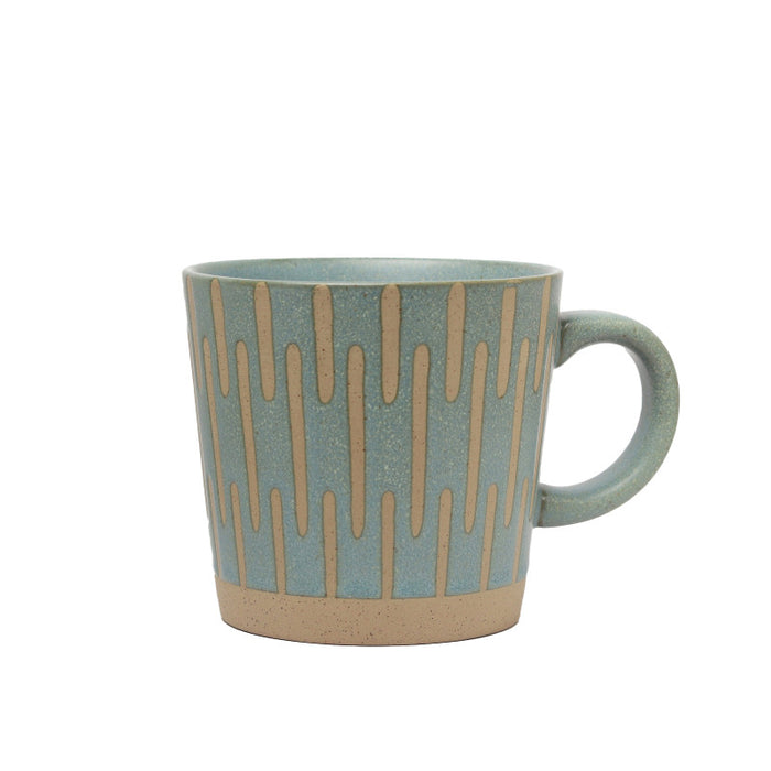 Grey Stone - Green & Beige Ceramic Mug No 1 |