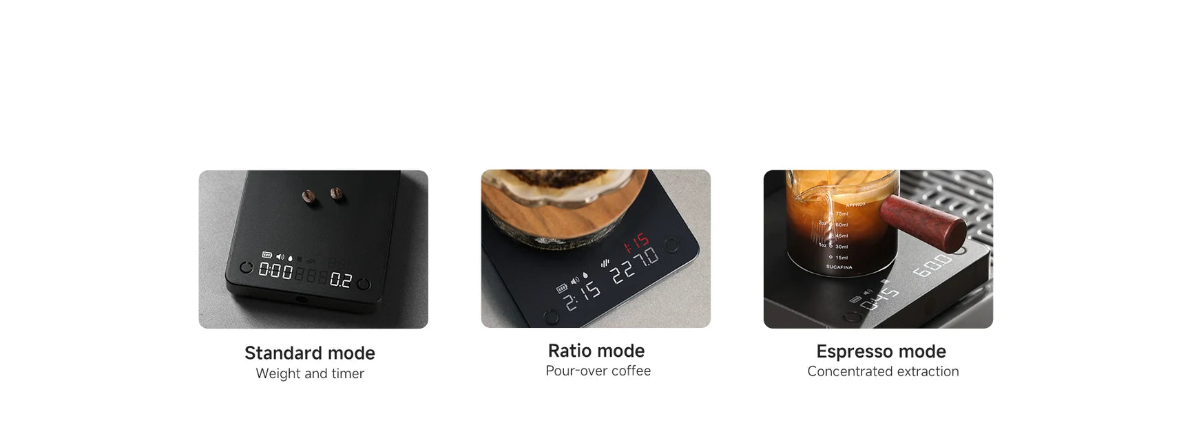 ZeroHero Mini Smart Coffee Scale – 0.1g – Espresso & Pour-Over – Black