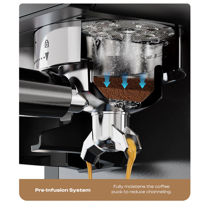HiBREW H20 Espresso Machine with Built-in Grinder 1.8L 20 bar 1350W