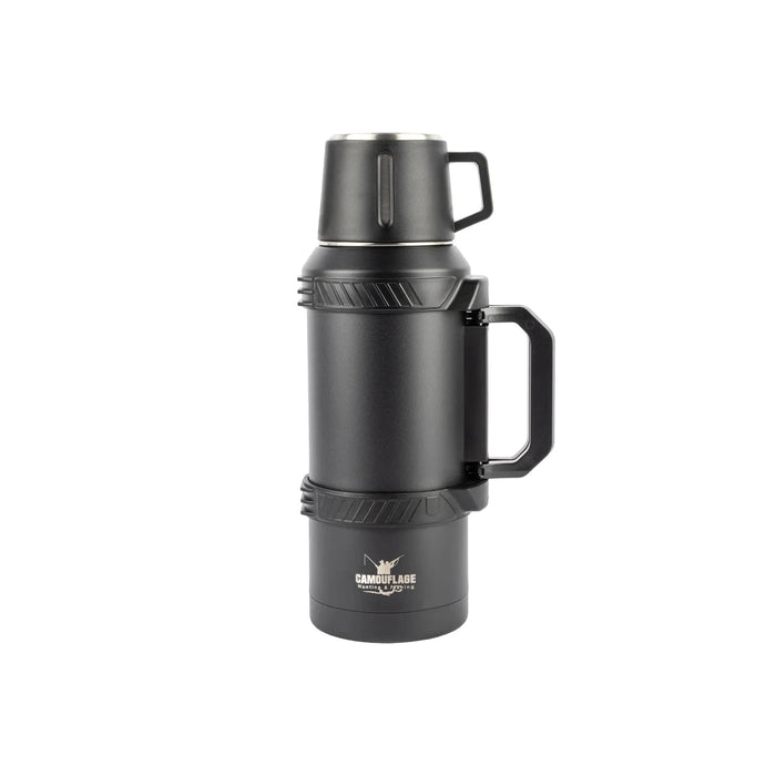 CAMOUFLAGE - TRAVEL THERMOS POT FLASK 2L BLACK