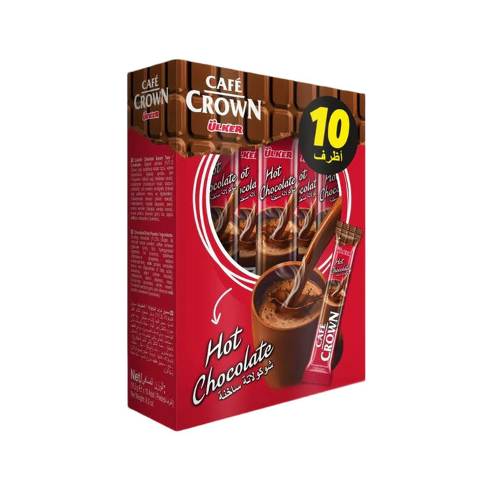 Ulker Cafe Crown -  Hot Chocolate 10 Sachets 18.5g | اولكر كافيه كراون - شوكولاتة ساخنة 10 ظرف 18.5 جرام