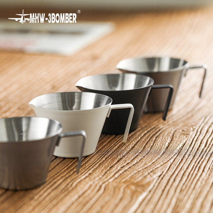 3 Bomber - Stainless Steel Measuring Cup Single Spout Silver