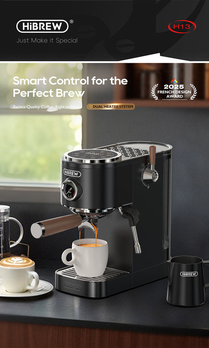 HIBREW - Dual Boiler Espresso Machine – H13 (Black)