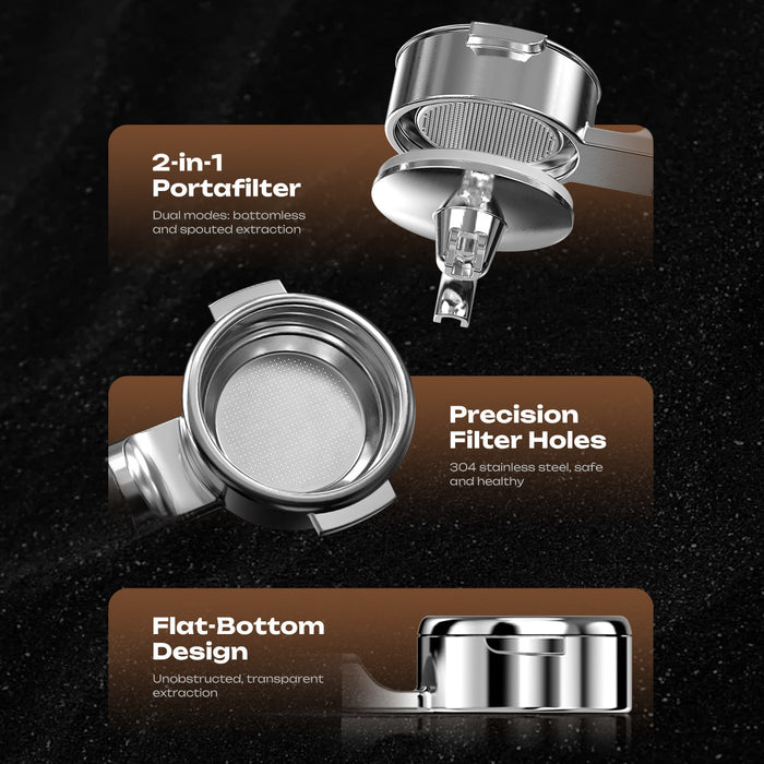 HiBREW Magician 2 in 1 Dual - ear portafilter for h21 espresso machine (58mm)