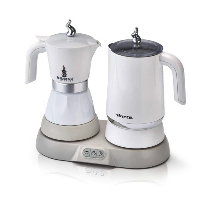 Ariete - Breakfast Station 3-in-1 Electic Moka Kettle and Milk Frother 480 Watts - MOD1344