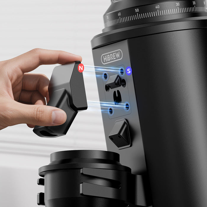 HiBREW G64 Plus Professional Coffee Grinder – 64mm , 150-Level Stepless Adjustment, 380W