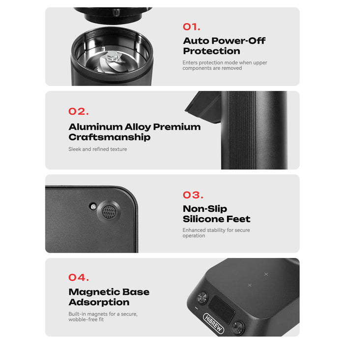HiBREW G5 Plus – Precision Coffee Grinder | HiBREW G5 Plus – مطحنة قهوة احترافية
