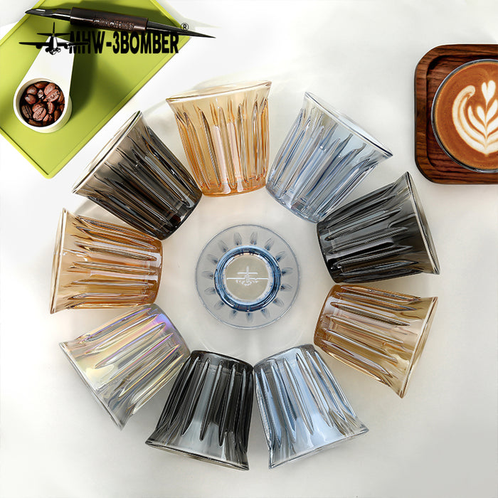 3BOMBER - Multi Colour Coffee Glass 130ml زجاج قهوة متعدد الألوان 130 مل