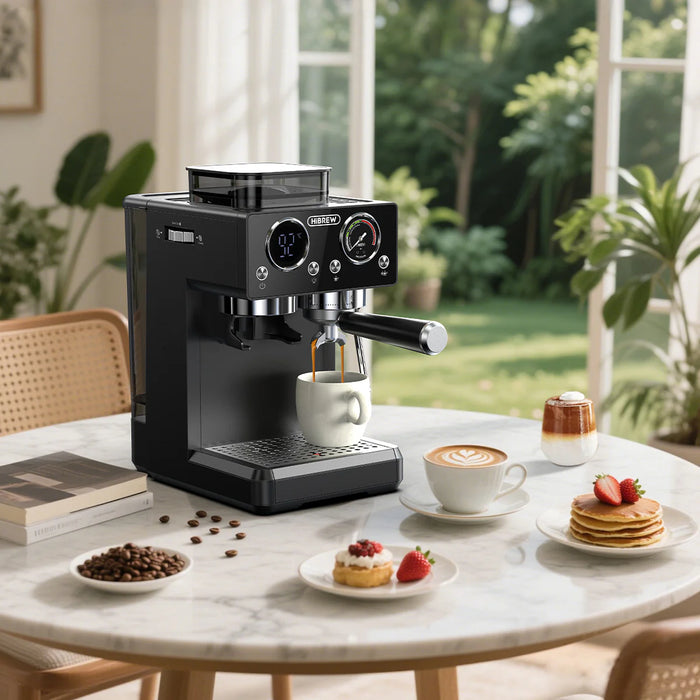 HiBREW H20 Espresso Machine with Built-in Grinder 1.8L 20 bar 1350W