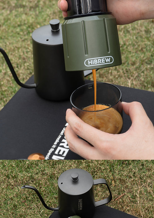 HiBrew – H4D 2-in-1 Portable Ground Hand Press Brewer Espresso Maker