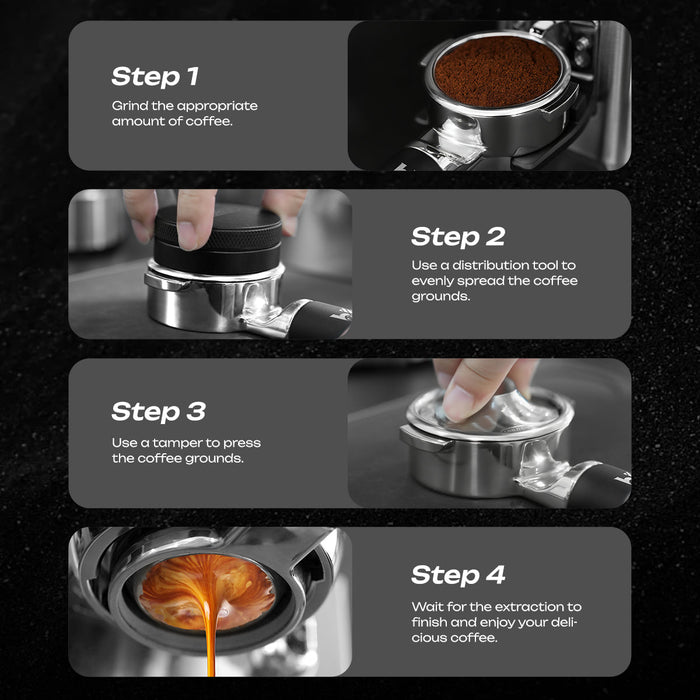 HiBREW Magician 2 in 1 Dual - ear portafilter for h21 espresso machine (58mm)