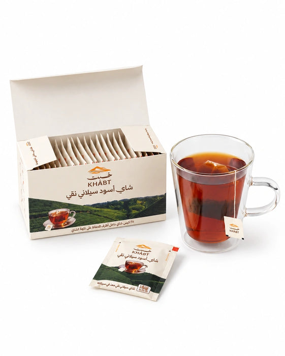 Khabt Tea - Pure Ceylon tea 25 bags|  شاي الخبت-شاي اسود سيلاني نقي25 أظرف