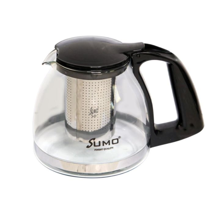 Sumo - Stainless Steel Kettle with 1L Glass Tea Pot & Serving Tray – 2L 1500W