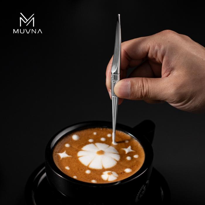 MUVNA Professional Stainless Steel Latte Art Needle Pen | قلم الرسم على القهوة MUVNA Latte Art Needle Pen – ستانلس ستيل