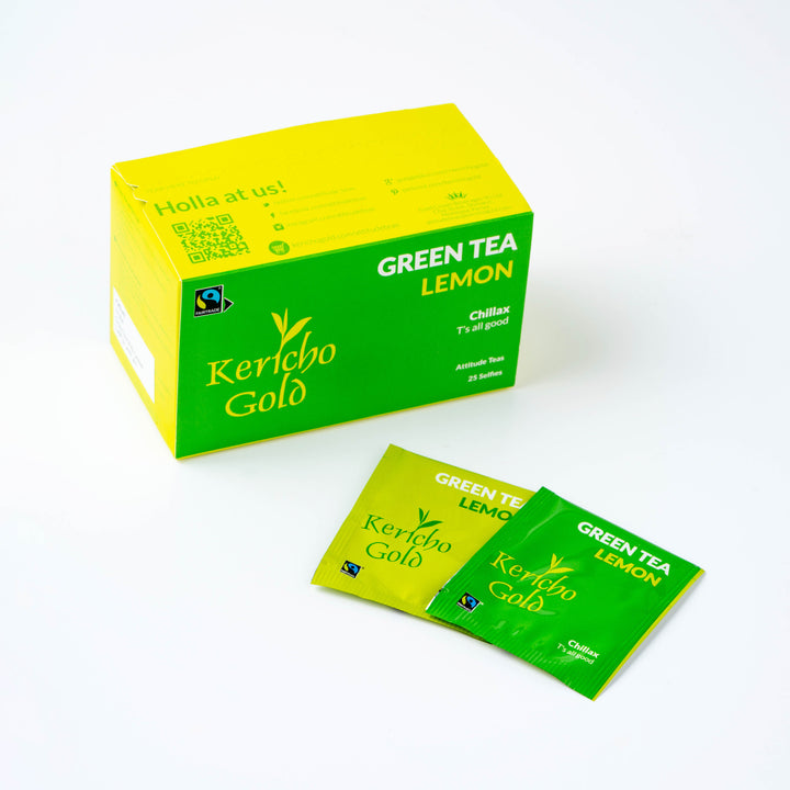 كريشو جولد - شاي أخضر بالليمون 25 مغلف  |  Kericho Gold -  Green Tea With Lemon 25 Bags