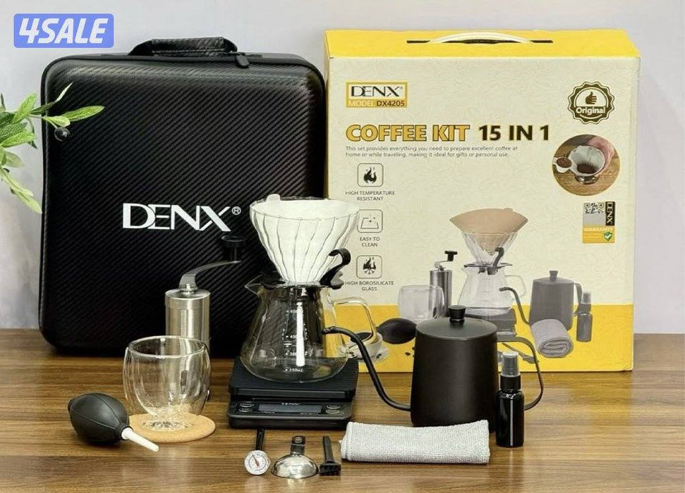 Denx - V60 Specialty Coffee Tools Bag – Kit 15-in-1 (Model DX4205)