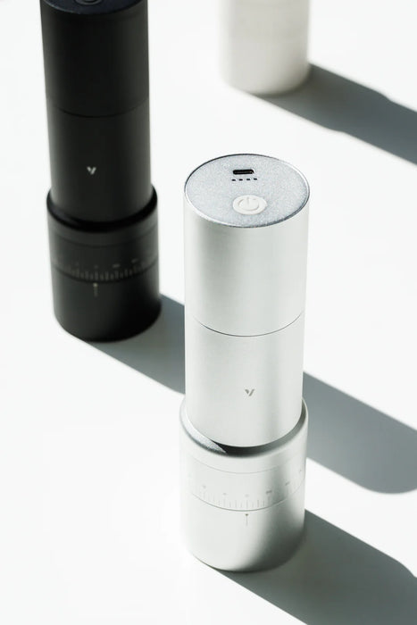 Varia EVO – Hybrid Coffee Grinder, Manual + Electric 140-StepGrinder with 38mm 45W White