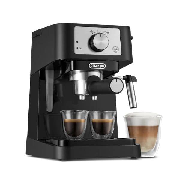 DeLonghi - Stilosa Manual espresso coffee machine - Black and Silver