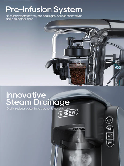 HiBREW H6 Multi-Capsule Coffee Maker 1.5L 1450W