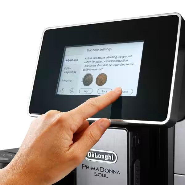 DeLonghi - PrimaDonna Soul One Connected Touch Bean to Cup coffee machine - Metal & Black