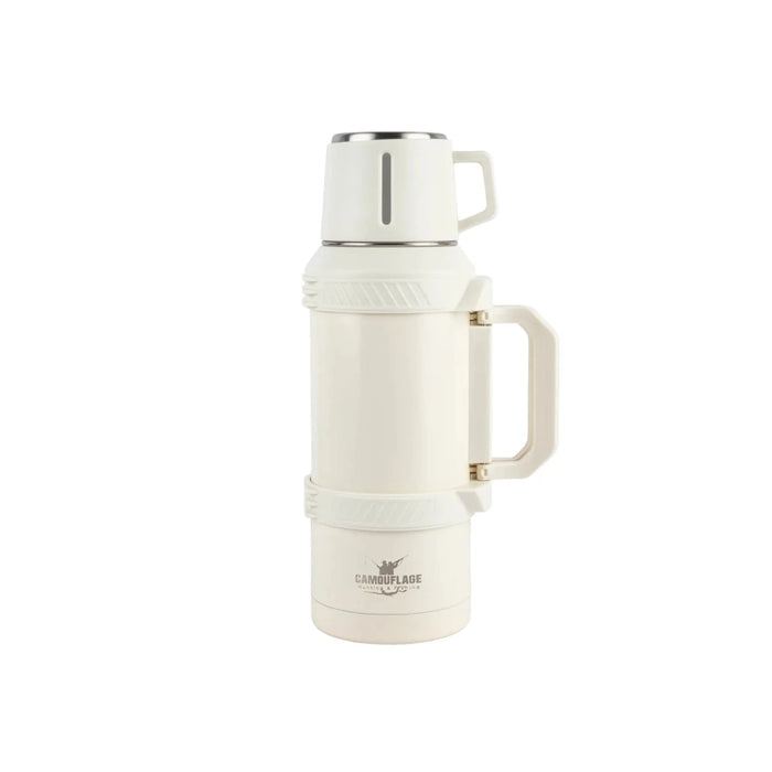 CAMOUFLAGE - TRAVEL THERMOS POT FLASK 2L WHITE