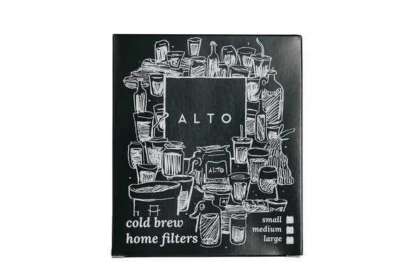 Medium ALTO Home Cold Brew Filters (Half Gallon) Limited Edition Box + Funnel Set