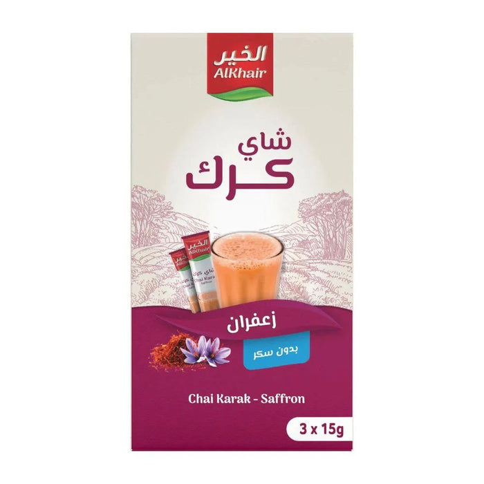 Al Khair - Karak Tea with saffron without sugar  – 15g x 3 Sticks