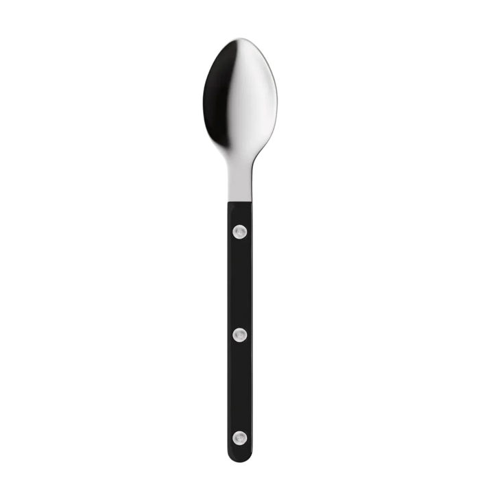 Sabre Bistrot Espresso Spoon – Shiny Silver with Black Handle
