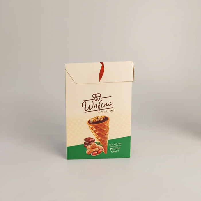 Wafino Mini Cone Filled with Milk Chocolate and Peanut Cream 18x10 g |