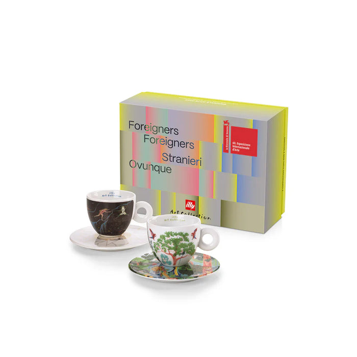 illy Art Collection | Foreigners Everywhere – Biennale Arte 2024 Limited Edition Cappuccino Cups Set of 2 (Mahku & Paula Nicho)