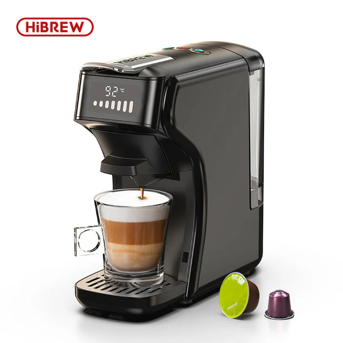 HiBrew H1B – 6-in-1 Multi-Capsule Coffee Machine with LCD Display & Temperature Control ( Black )