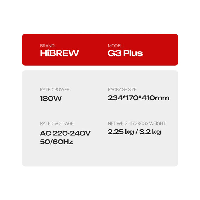 HiBrew - HiBREW G3 Plus Electric Coffee Grinder with 31-Level Adjustment,& Touchscreen Control  180W. -Silver