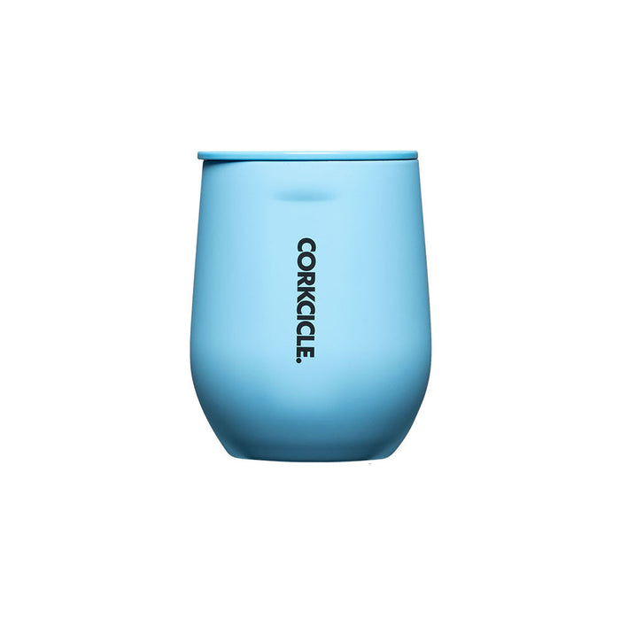 Corkcicle Neon Lights Stemless-Blue Santorini | كوركسيك - كوب معزول، 350 ملليتر، أزرق سماوي، نيون لايتس