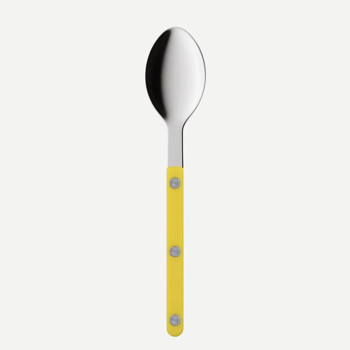 Sabre Bistrot Espresso Spoon – Shiny Silver with Yellow handle
