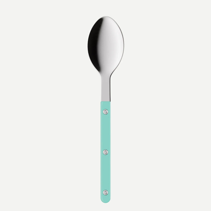 Sabre Bistrot Espresso Spoon – Shiny Silver with Turquoise handle