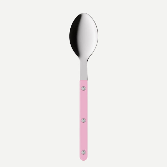Sabre Bistrot Espresso Spoon –  Shiny Silver with pink handle