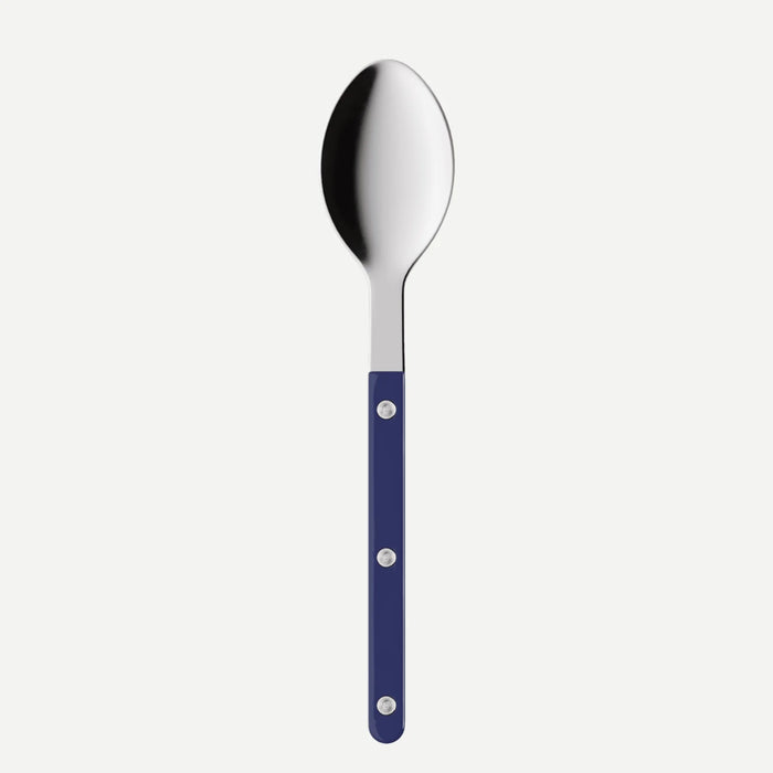 Sabre Bistrot Espresso Spoon – Shiny Silver with  Navy blue handle