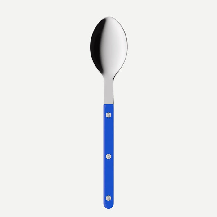 Sabre Bistrot Espresso Spoon – Shiny Silver with Lapis blue handle