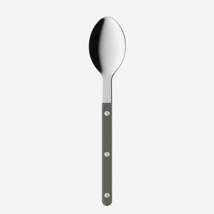 Sabre Bistrot Espresso Spoon –  Shiny Silver with Dark grey handle