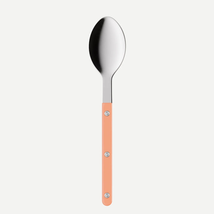 Sabre Bistrot Espresso Spoon –  Shiny Silver with NUDE Pink handle