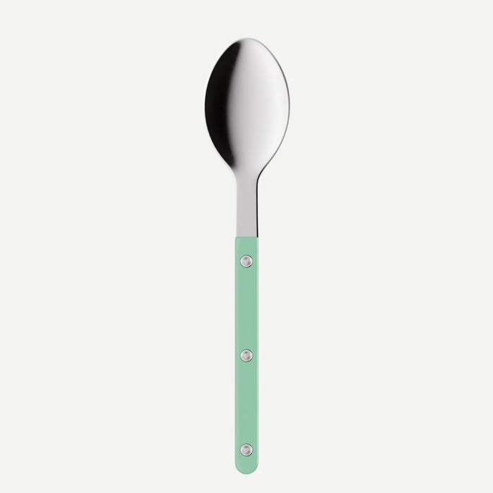Sabre Bistrot Espresso Spoon –  Shiny Silver with Pastel green handle