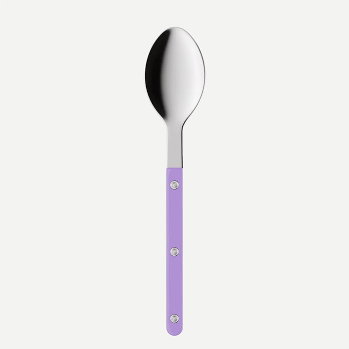 Sabre Bistrot Espresso Spoon –  Shiny Silver with purple handle