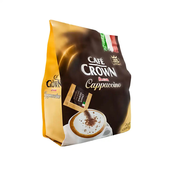 Ulker Cafe Crown -  Cappuccino 20 Sachets 25 g | اولكر كافيه كراون - كابوتشينو 20 ظرف 25 جرام