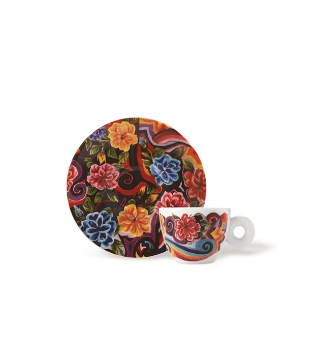 illy Art Collection | Biennale Arte 2024 "Foreigners Everywhere" Limited Edition Espresso Cup Set by Mahku & Paula Nicho – Signed and Numbered Porcelain Cups with Saucers & Complimentary Spoon