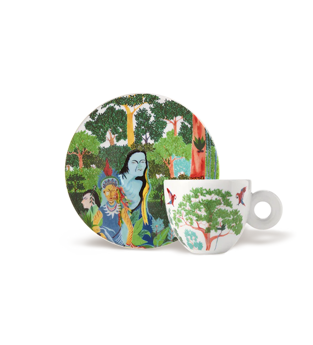 illy Art Collection | Foreigners Everywhere – Biennale Arte 2024 Limited Edition Cappuccino Cups Set of 2 (Mahku & Paula Nicho)